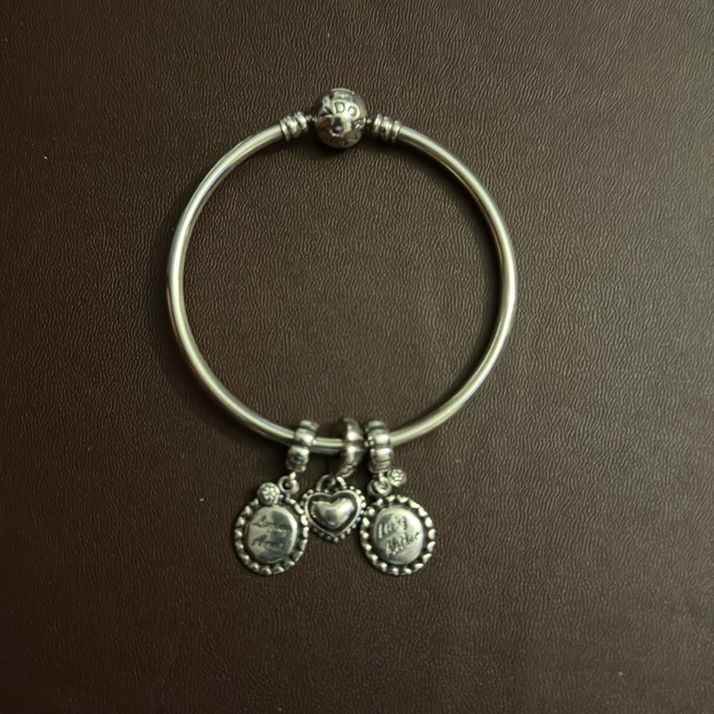 Pandora Bangle with 3 charms